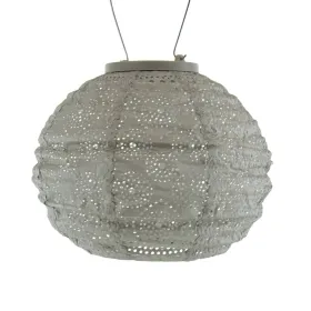 LUMIZ Lampion Solarlampe Round 20 Spectare Taupe hellgrau Ø 20 cm - Tyvek®