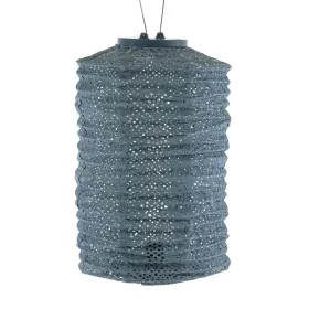 LUMIZ Lampion Solarlampe Cylinder 18 Topaze Grey-Blue graublau Ø 18 cm - Tyvek®