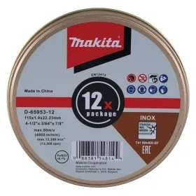 Makita® Zubehör Trennscheiben INOX 115 x 1,2 mm für Metall D-65953-12 - 12er Pack Makita® Zubehör Trennscheiben INOX 115 x 1,2 mm für Metall D-65953-12 - 12er Pack