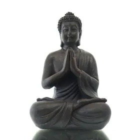Mini Buddha Statue Gebet – für Dankbarkeit & Einkehr braunschwarz