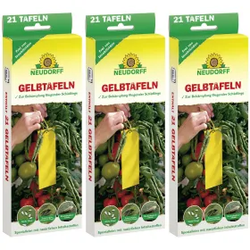 NEUDORFF® Gelbtafeln Kleinformat 7,5 x 20 cm - 21 Tafeln x 3