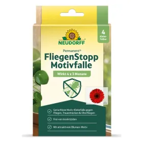 NEUDORFF Permanent FliegenStopp Motivfalle - 4 Stück
