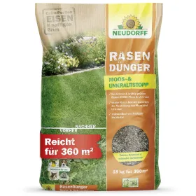 NEUDORFF® RasenDünger Moos- & Unkrautstopp - 18 kg für ca. 360 m²