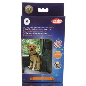 Nobby® Hunde Autosicherheitgeschirr inkl. Gurt Schwarz M Hals 15-58 cm Bauch 16-73 cm
