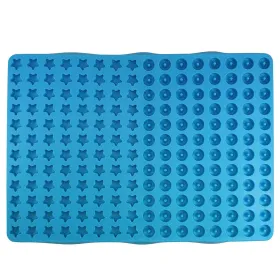Nobby® Hunde Backmatte DONUT & STAR Hellblau 39 x 28 cm - Silikon