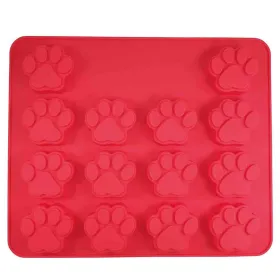 Nobby® Hunde Backmatte PFOTE Rot 30 x 25 cm - Silikon