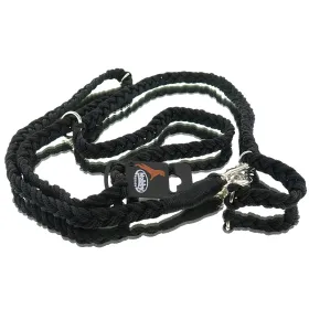 Nobby® Hunde Führleine Geflochten S-M Schwarz 200 cm - Nylon