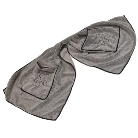 Nobby® Hunde Mikrofaser Handtuch grau 100 x 50 cm