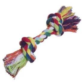 Nobby® Hunde Spielseil Rope Toy, bunt 90 g, 2 Knoten, ca. 29 cm