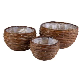 Pflanzkorb/Weide 3er Set natur
