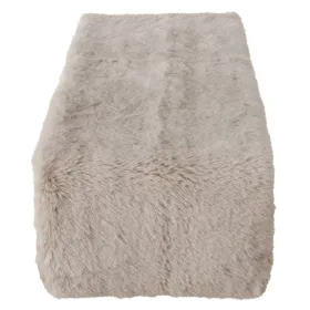 Plüsch-Tischläufer beige Länge 140 cm Breite 33 cm Höhe 3 cm