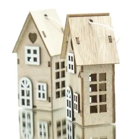 POSIWIO Anhänger Haus Weiß & Natur 4 x 3 x 8 cm im 6er Pack - Sperrholz POSIWIO Anhänger Haus Weiß & Natur 4 x 3 x 8 cm im 6er Pack - Sperrholz