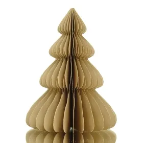 POSIWIO Weihnachtsdeko Tanne Sandbraun mit Glitter Ø 10 cm Höhe 15 cm - Papier POSIWIO Weihnachtsdeko Tanne Sandbraun mit Glitter Ø 10 cm Höhe 15 cm - Papier