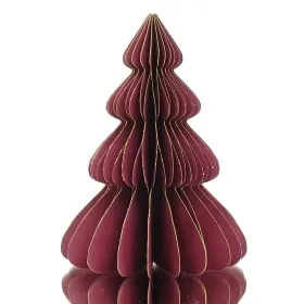 POSIWIO Weihnachtsdeko Tanne Weinrot mit Glitter Ø 10 cm Höhe 15 cm - Papier POSIWIO Weihnachtsdeko Tanne Weinrot mit Glitter Ø 10 cm Höhe 15 cm - Papier