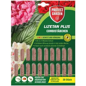 PROTECT GARDEN Lizetan Plus Combistäbchen für Zimmer- & Balkonpflanzen - 20 Stück