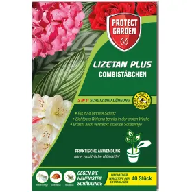 PROTECT GARDEN Lizetan Plus Combistäbchen für Zimmer- & Balkonpflanzen - 40 Stück