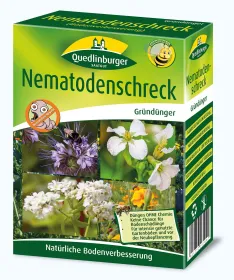 Quedlinburger Gründünger Nematodenschreck Bodenverbesserer für ca. 100 m² 350 g - Faltschachtel