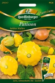 Quedlinburger Patisson Golden Marbre - Gemüsesamen