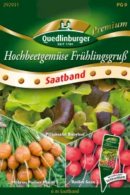 Quedlinburger Hochbeetgemüse-Frühlingsgruß Saatband 6 Meter - Gemüsesamen