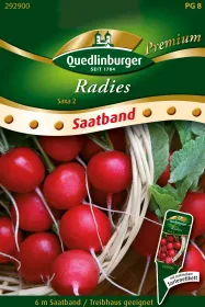 Quedlinburger Radies Saxa 2 Saatband 6 Meter - Gemüsesamen