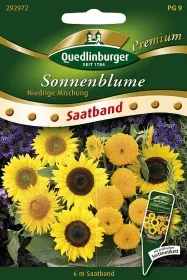 Quedlinburger Sonnenblumen niedrige Mischung Saatband 6 Meter - Blumensamen