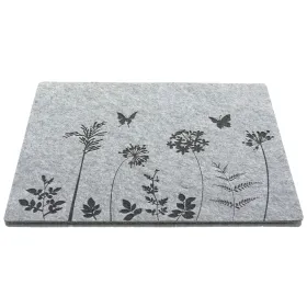 Riffelmacher Tischset eckig 45x35cmFilz dunkelgrau