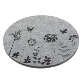 Riffelmacher Tischset rund Filz 38x38 cm dunkelgrau