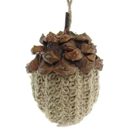 Riffelmacher Weihnachtsanhänger Eichel mit grobem Zapfenhut Ø ca. 6,5 cm