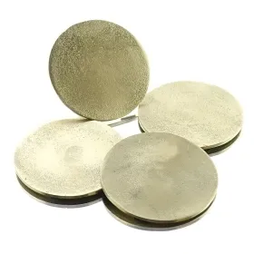 Runde Untersetzer Goldfarben Ø 10 cm aus Aluminium - 4er Set Runde Untersetzer Goldfarben Ø 10 cm aus Aluminium - 4er Set