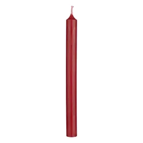 Wenzel Rustic Stabkerze Rubinrot Ø 22 mm, Höhe 250 mm - Wachs