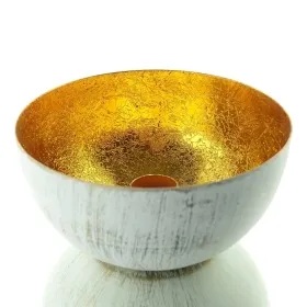 SCHEULEN Spitzkerzenhalter Grau geweißt, goldfarbener Reflektionskörper Ø 13 cm SCHEULEN Spitzkerzenhalter Grau geweißt, goldfarbener Reflektionskörper Ø 13 cm