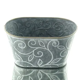 SCHEULEN Zink-Jardieniere Grau Ranken-Design & goldfarbener Rand 22 cm SCHEULEN Zink-Jardieniere Grau Ranken-Design & goldfarbener Rand 22 cm