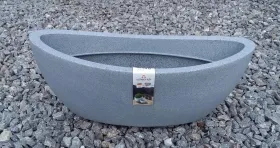 Scheurich Wave Globe Jardiniere weiß/granit 253/58 Scheurich Wave Globe Jardiniere weiß/granit 253/58