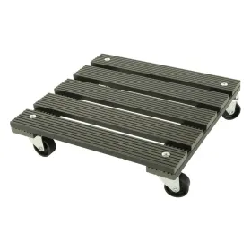 Siena Garden Pflanzenroller WPC eckig anthrazit - 30 x 30 cm