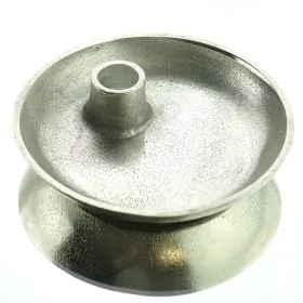 Spitzkerzenhalter Silberfarben Ø 15 cm aus Aluminium