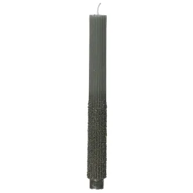 Stabkerzen Grau mit Glitter Ø 2,8 cm Höhe 26,5 cm - 2 Stück