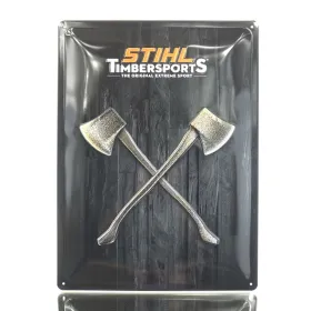 STIHL® Timbersports Blechschild 30 x 40 cm - Metall
