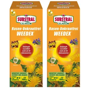 SUBSTRAL® CELAFLOR® Rasen-Unkrautfrei WEEDEX für bis zu 400 m² - 400 ml x 2 SUBSTRAL® CELAFLOR® Rasen-Unkrautfrei WEEDEX für bis zu 400 m² - 400 ml x 2