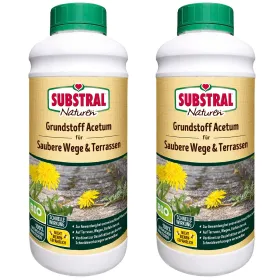 SUBSTRAL® Naturen® Grundstoff Acetum für Saubere Wege & Terrassen - 1 Liter x 2