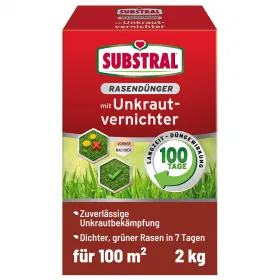 SUBSTRAL® Rasendünger mit Unkrautvernichter für ca. 100 m² - 2 kg