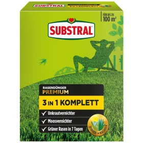 SUBSTRAL® Rasendünger Premium 3in1 Komplett für 100 m² - 3,6 kg