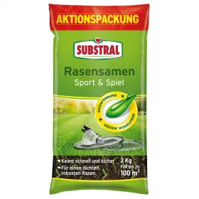 SUBSTRAL® Rasensamen Sport & Spiel für bis zu 100 m² - 2 kg
