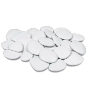 tera® Kunststeine Pebbles Weiß 3 - 4 cm für 50 x 25 cm Fläche - Kunststoff
