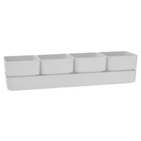 tera® Pflanzgefäße SIERRA Snow lichtgrau 38 cm - Kunststoff