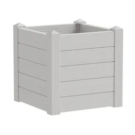 tera® Pflanzkasten TRAMA 001 Snow lichtgrau quadratisch 42 x 42 cm - Kunststoff