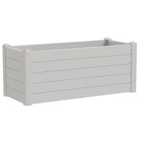 tera® Pflanzkasten TRAMA 002 Snow lichtgrau rechteckig 100 x 42 cm - Kunststoff