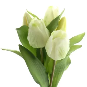 Tulpenstrauß Cremeweiß aus 5 Stielen 31 cm - Kunstblumen