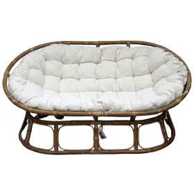 Van der Leeden Bank Mamasan Rattan Braun 180 cm x 110 cm
