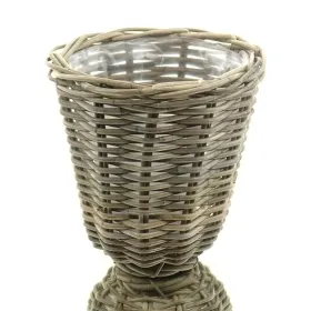 VAN DER LEEDEN Rattan Übertopf Grau konisch mit Folienauskleidung Ø 29 cm VAN DER LEEDEN Rattan Übertopf Grau konisch mit Folienauskleidung Ø 29 cm
