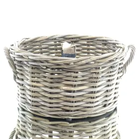 VAN DER LEEDEN Sonnenschirmständer Rattan grau Ø 48 Höhe 25 cm